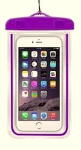 Waterproof Phone Pouch 2 Pack, Universal IPX8 Phone Dry Bag Case with Lanyard, Clear Touch Screen for iPhone, Samsung & Android, Fits Most Phones (Purple and Green) - color: Purple and Green