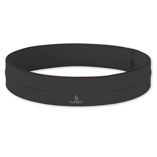 FlipBelt Classic Running Belt, Phone Holder for Running, Money Belt Pouch - color: Carbon, size: Small