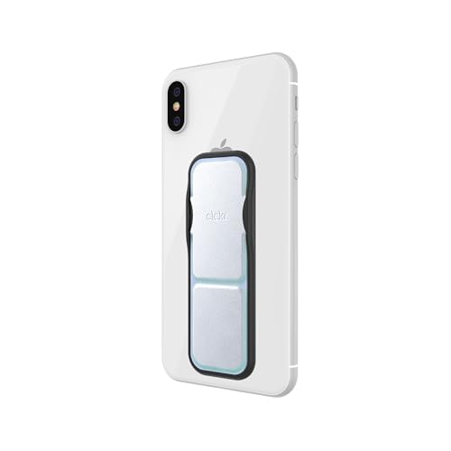 CLCKR Cell Phone Grip and Expanding Stand, Universal Phone Grip Holder for iPhone 15 Pro, Pro Max, Plus, 14 & 13 Models, Samsung Phones, Tablets and More, Holographic