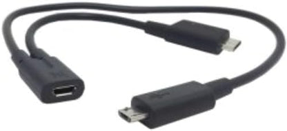 chenyang Micro USB Splitter Cable,1 Micro USB Female to 2 Micro USB Male Y‑Cable,Dual Port Charging Cord for Two Micro USB Devices,Only for Charging,Not Data Sync - style: Dual Micro USB