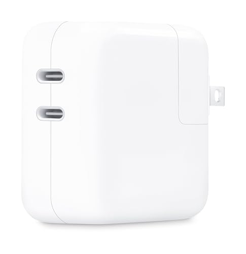 Apple 35W Dual USB-C Port Power Adapter: Fast and Convenient Charging, Type C Wall Charger - style: 35W