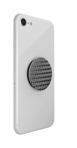 PopSockets Adhesive Phone Grip, Holder, Phone Stand, Black - Carbonite Weave - color: Carbonite Weave, style: Adhesive