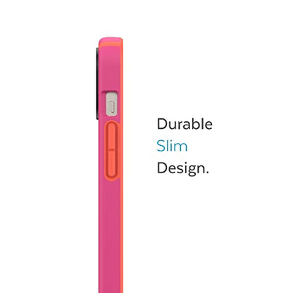 Speck iPhone 15 Plus & 14 Plus Case - Drop Protection, Scratch Resistant, Built for MagSafe iPhone Case, Soft Touch Coating - 6.7" iPhone Case, Dual Layer Case -Digital Pink/Energy Red CandyShell Pro - color: Digital Pink/Energy Red