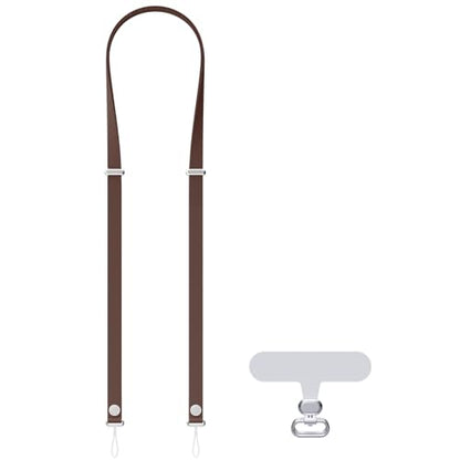 Hokone Lanyard Crossbody Strap for iPhone 17 Series, Adjustable Anti-Theft Neck Holder with Magnetic Strap & Quick Release - color: Sienna