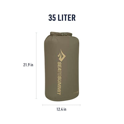 Sea to Summit Lightweight Dry Bag, Multi-Purpose Dry Storage - color: Olive Green, style: 35 Liter