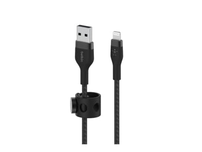 Belkin USB A to Lightning Braided Cable 9.9ft Fast iPhone Charger Cord - color: Black, style: 3M