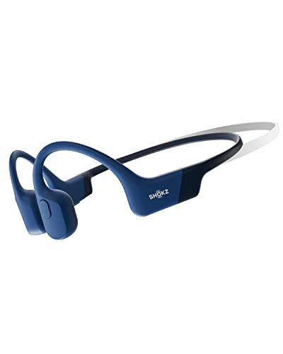 SHOKZ OpenRun Mini Bone Conduction Open-Ear Bluetooth Headphones, Blue - color: Blue, size: Mini Size+Magnetic Charging