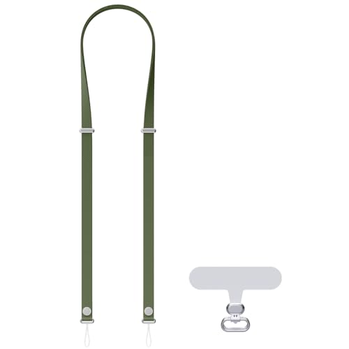 Hokone Lanyard Crossbody Strap for iPhone 17 Series, Adjustable Anti-Theft Neck Holder with Magnetic Strap & Quick Release - color: Green
