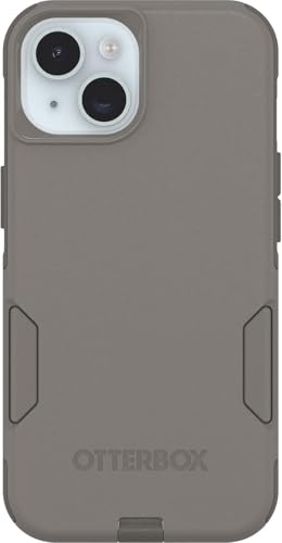 OtterBox iPhone 17e, 16e, 15, 14, 13 Commuter Series Case - Cottonwood | 3X Military Drop Protection - Slim - Dual-Layer Shockproof Design - Pocket-Friendly - Raised Edges - Port Covers - color: Cottonwood Grey