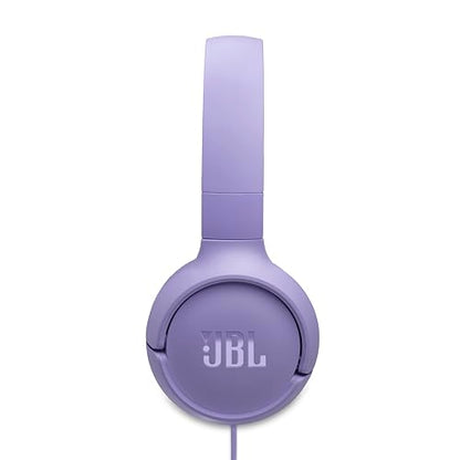 JBL Tune 520C - USB-C Wired on-Ear Headphones with Hi-Res Audio Support, JBL Pure Bass Sound, Comfort fit, USB-C connectivity, 3-Button Remote with Microphone and EQ presets Control (Purple) - color: Purple