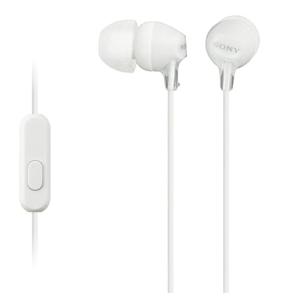 Sony MDREX15AP in-Ear Earbud Headphones with Mic, White - color: White (Pack of 1), style: 3.5mm Aux, Mic