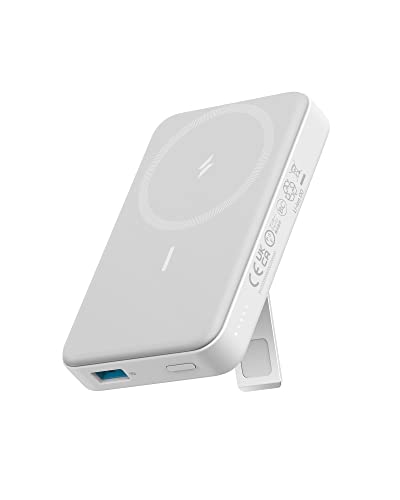 Anker 633 Magnetic Power Bank with Stand, 10,000mAh Portable Charger - color: White