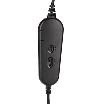 RJ9 Single Ear Headset, Monaural Business Communication Headset with Noise Canceling Mic, Volume Control and 6 Speed Line Adjustment for Call Centers Office Truck Drivers