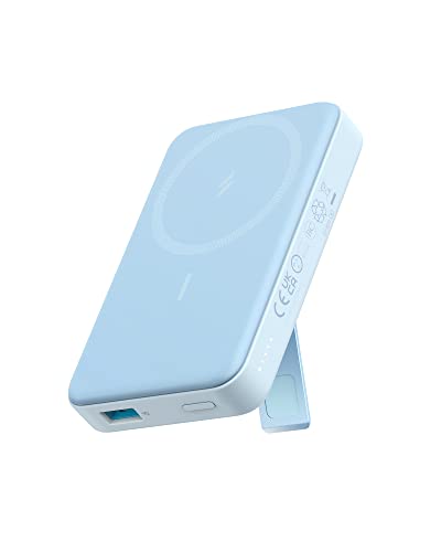 Anker 633 Magnetic Power Bank with Stand, 10,000mAh Portable Charger - color: Blue