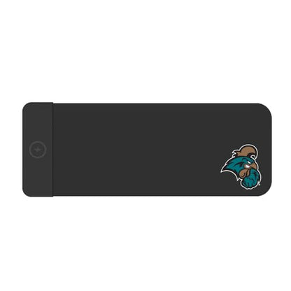 OTM Essentials Coastal Carolina University Classic Wireless Charging Cloth Desk Mat, Durable Office Supplies, Non-Slip Base, Quick Charging Wireless Desk Pad, Black - size: Classic- Charging, style: Coastal Carolina University