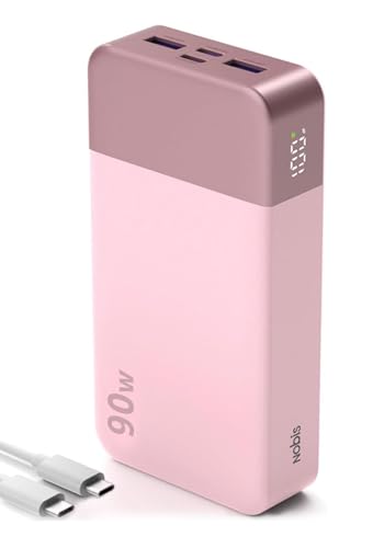 NOBIS 90W Portable Charger 20000mAh Laptop Power Bank Fast Charging - color: Pink