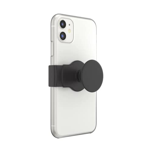 PopSockets Phone Grip Slide for Phones and Cases, Sliding Phone Grip with Expanding Kickstand - Black - color: Black