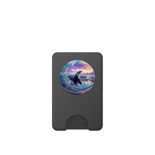 Orca Whale PopSockets PopWallet for MagSafe - style: Magnetic PopWallet