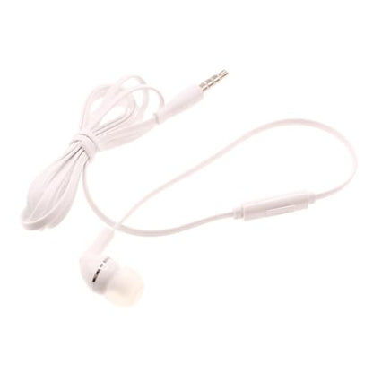 Mono Headset Earphone w Mic Wired Earbud Compatible with Cricket Outlast 5G/AT&T Motivate Pro 5G, 3.5mm Single Headphone Hands-Free Microphone White