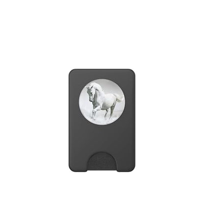 White Horse Pop Socket Grip Stand PopSockets PopWallet for MagSafe - style: Magnetic PopWallet