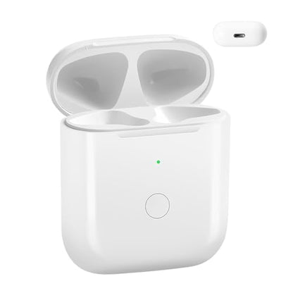Wireless Charging Case Compatible with AirPods 1 & 2, Replacement for AirPod Charger Case with Bluetooth Pairing Sync Button, Fast Charging 680mAh Battery, Indicator Light