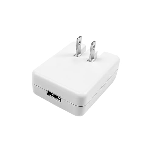 5V 2.1A 2A 1A Flat USB Wall Charger, Retractable USB Power Adapter Charging Block 10W 10.5W 5W AC Power Adapter Compatible with iPhone, iPad, Samsung, Tablet, Kindle-White-1PCS (10.5W-5V 2.1A)