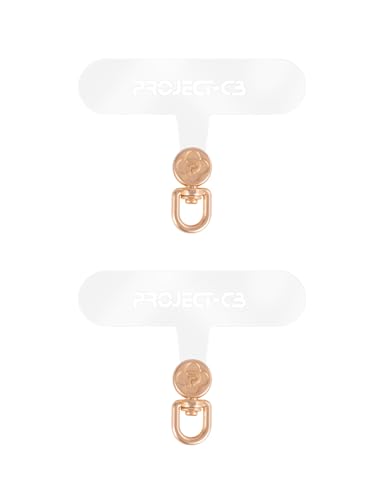 Phone Tether Tab 2 Pack,Universal Phone Lanyard Patch without Adhesive,Phone Strap Replacement Part for Cell Phone (Clear-Gold) - color: Clear-gold
