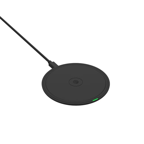 AT&T 15W Qi Wireless Charging Pad USB C Fast Charger for iPhone Black - color: Black