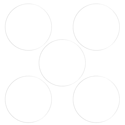 HARFINGTON 5pcs Watch Glass Screen Protectors 34mm Soft TPU Anti-scratch HD Clear High Definition Round Smartwatch Screen Protection Film (for Flat Screen) - size: 34mm
