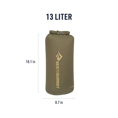 Sea to Summit Lightweight Dry Bag, Multi-Purpose Dry Storage - color: Olive Green, style: 13 Liter