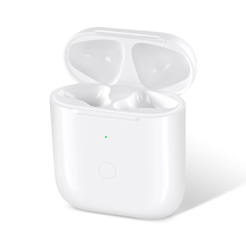 Wireless Charging Case Compatible with AirPod 1 2, Air Pods 1 2 Charger Case Replacement with Bluetooth Pairing Sync Button, No Earbuds,White - color: Air Pod Charging Case