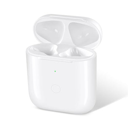Wireless Charging Case Compatible with AirPod 1 2, Air Pods 1 2 Charger Case Replacement with Bluetooth Pairing Sync Button, No Earbuds,White - color: Air Pod Charging Case