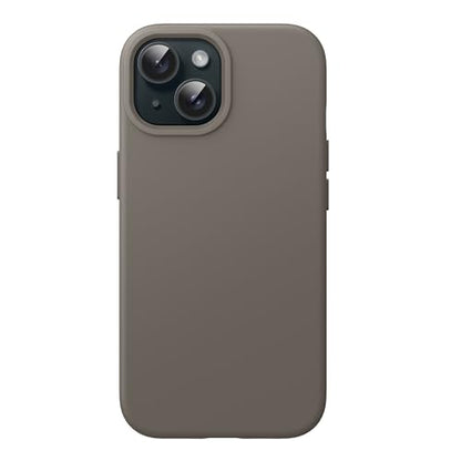 JETech Silicone Case for iPhone 15, Clay | Silky Soft Touch, Shockproof Protection, Scratch Resistant, Microfiber Lining - color: Clay, size: iPhone 15