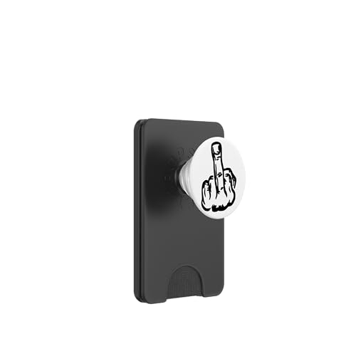 Fuck Off - Middle Finger Phone Popper PopSockets PopWallet for MagSafe - style: Magnetic PopWallet