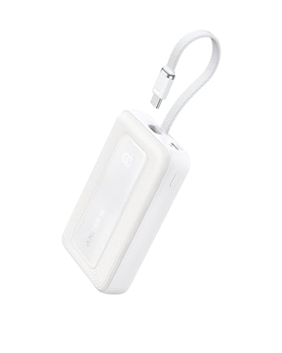 Anker Zolo Power Bank,20,000mAh 30W Portable Charger with Built-in USB-C - color: White, size: 20000 MAh