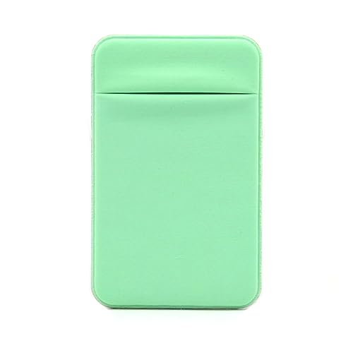 Green Phone Pouch - Adhesive Back Pocket for Cell/Mobile Phone - Card Holder Wallet Sleeve - color: Green