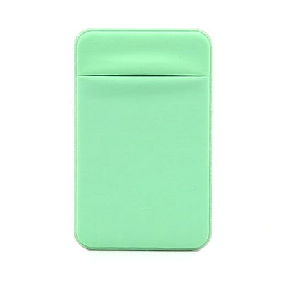 Green Phone Pouch - Adhesive Back Pocket for Cell/Mobile Phone - Card Holder Wallet Sleeve - color: Green