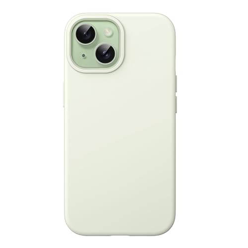 JETech Silicone Case for iPhone 15, Green | Silky Soft Touch, Shockproof Protection, Scratch Resistant, Microfiber Lining - color: Green, size: iPhone 15
