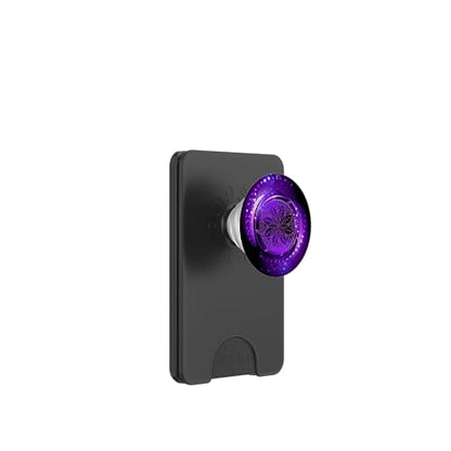 Nebula Mandala Galaxy Purple Stars Dreamy Whirl Tidepool PopSockets PopWallet for MagSafe - style: Magnetic PopWallet