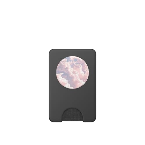 Pastel Pink and Purple Cloud Blue Sky Watercolor Clouds PopSockets PopWallet for MagSafe - style: Magnetic PopWallet