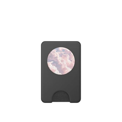 Pastel Pink and Purple Cloud Blue Sky Watercolor Clouds PopSockets PopWallet for MagSafe - style: Magnetic PopWallet