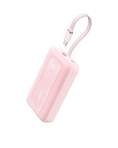 Anker Power Bank,10,000mAh 30W with USB-C Travel Essential Portable Charger - color: Pink, size: 10000 MAh