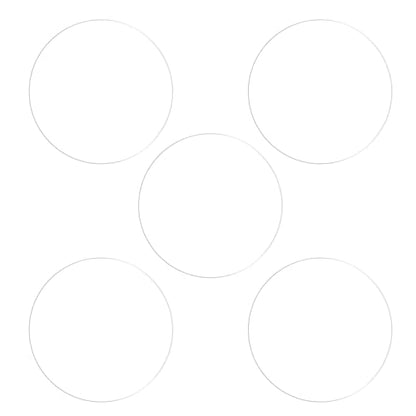 HARFINGTON 5pcs Watch Glass Screen Protectors 24mm Soft TPU Anti-scratch HD Clear High Definition Round Smartwatch Screen Protection Film (for Flat Screen) - size: 24mm