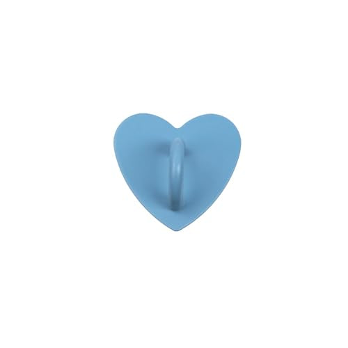 12Pcs Phone Charm Hook Adhesive (Heart Shaped, Blue) - color: Blue