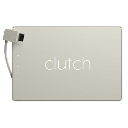 Clutch - Pro USB-C Portable Charger - Compatible with iPhone 15, 16, 17 & Android Devices - Power Bank Magnetic Battery - TSA Travel Approved - USB Rechargeable - Built-in Cable - 5000 mAh - 3.7oz - color: Ivory
