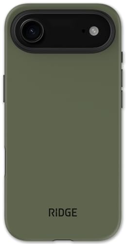 Ridge Case Compatible with iPhone 17 AIR - Compatible with MAGSAFE & Wireless Charging, Aluminum Control Buttons, Dual-Layer Construction, TPU Bumper with Drop Protection (Matte Olive) - color: Matte Olive, size: iPhone Air