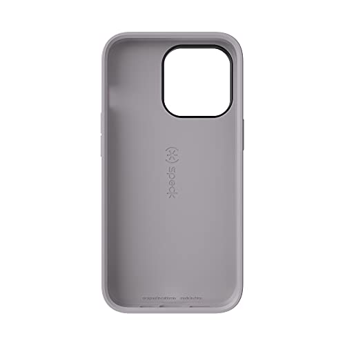 Speck iPhone 13 Pro Case - Drop Protection & Scratch Resistant, Compatible with MagSafe Case for iPhone13 Pro - Slim Design with Soft Touch Coating - Aurora Purple, Cathedral Grey CandyShell Pro - color: Aurora Purple/Cathedral Grey