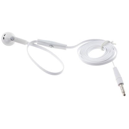 Mono Headset Wired Earphone Single Earbud Compatible with Cricket Outlast/Ovation/Ovation 3, 3.5mm Headphone Flat White
