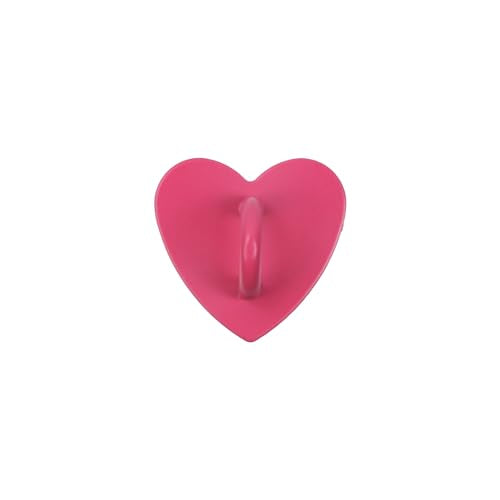 12Pcs Phone Charm Hook Adhesive (Heart Shaped, Rose red) - color: Rose Red