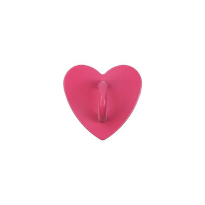 12Pcs Phone Charm Hook Adhesive (Heart Shaped, Rose red) - color: Rose Red